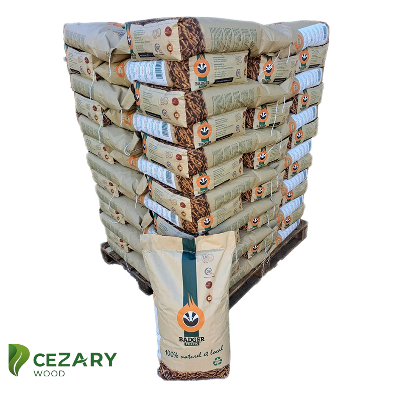 BADGER Pelletpalette – 65 Säcke à 15 kg